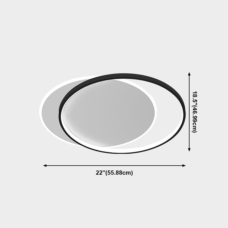 Double Ring LED Ceiling Light Fixtures Modern Flush Mount Light for Living Room