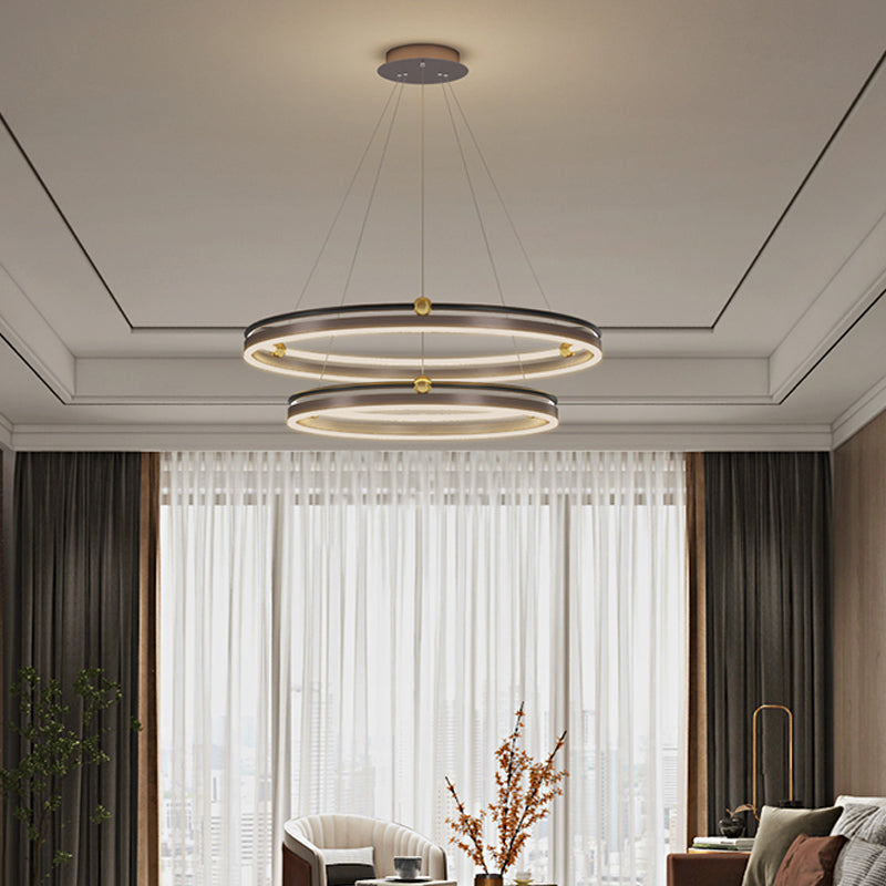 Modern Aluminum Chandelier Multi-Layer LED Chandelier Pendant Lamps for Living Room