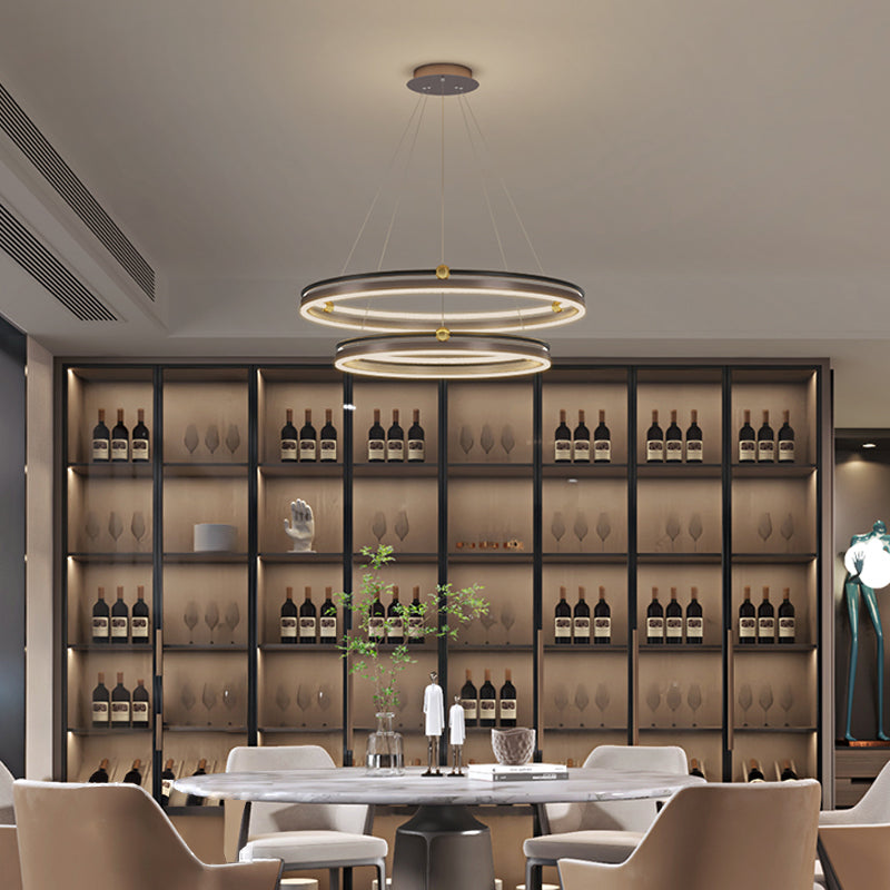 Modern Aluminum Chandelier Multi-Layer LED Chandelier Pendant Lamps for Living Room