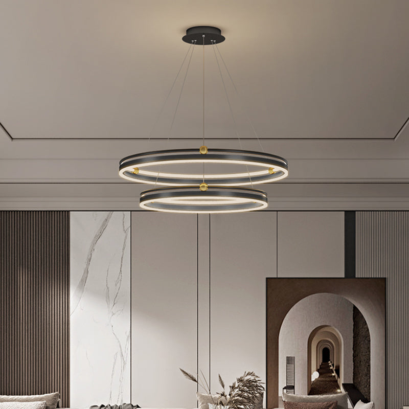 Modern Aluminum Chandelier Multi-Layer LED Chandelier Pendant Lamps for Living Room