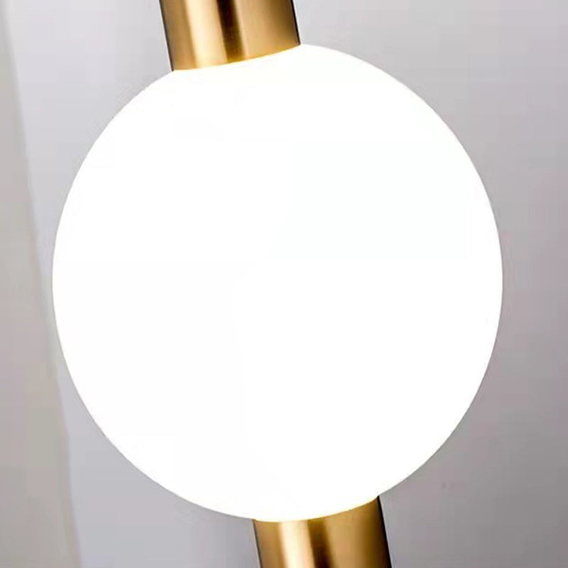 1 Licht hängende helle moderne Stil linearer Formglasanhängerlampe in Weiß