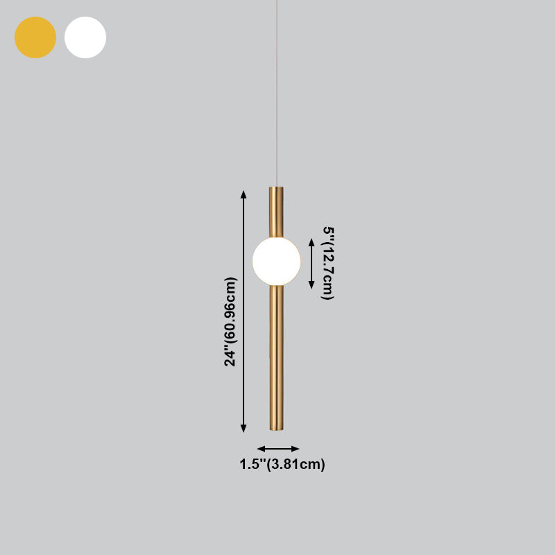 1 Licht hängende helle moderne Stil linearer Formglasanhängerlampe in Weiß