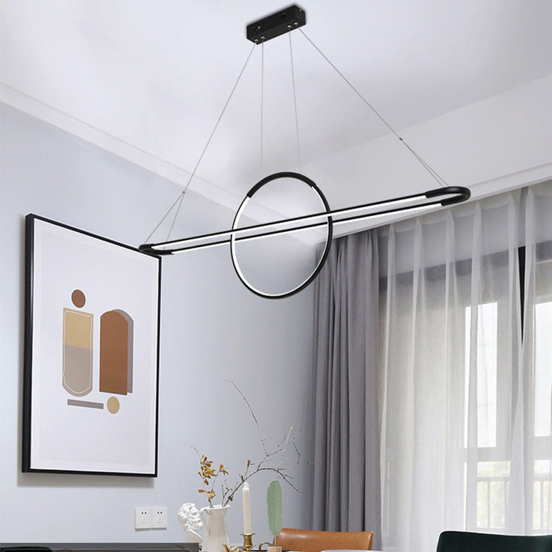 3-Light Island Light Modern Style Ring Shape Metal Pendant Lighting