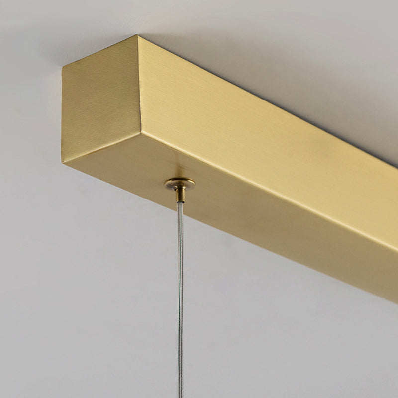 1 Light Modern Style LED Island Light Minimalism Linear Hanging Lighting Fixture