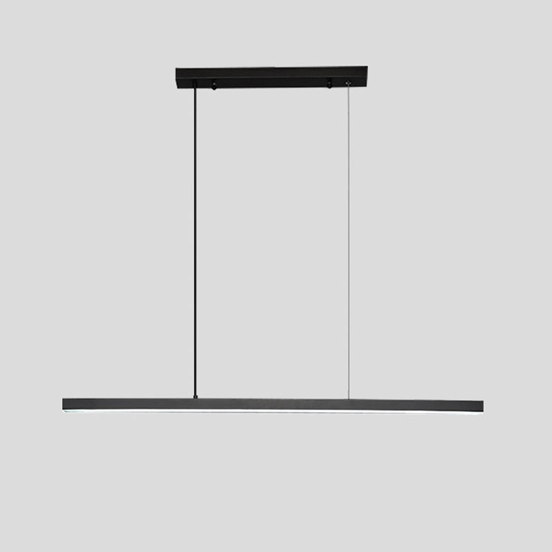 1 Light Modern Style LED Island Light Minimalism Linear Hanging Lighting Fixture