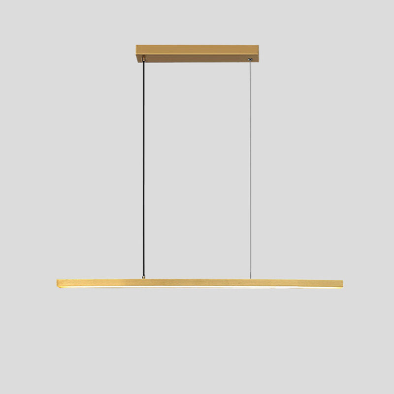 1 Light Modern Style LED Island Light Minimalism Linear Hanging Lighting Fixture