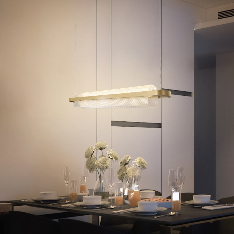 LED LED ACRYLIC LINEA LIGHT GOLD MODERN 1 LUGHT LUCHING Lights para comedor