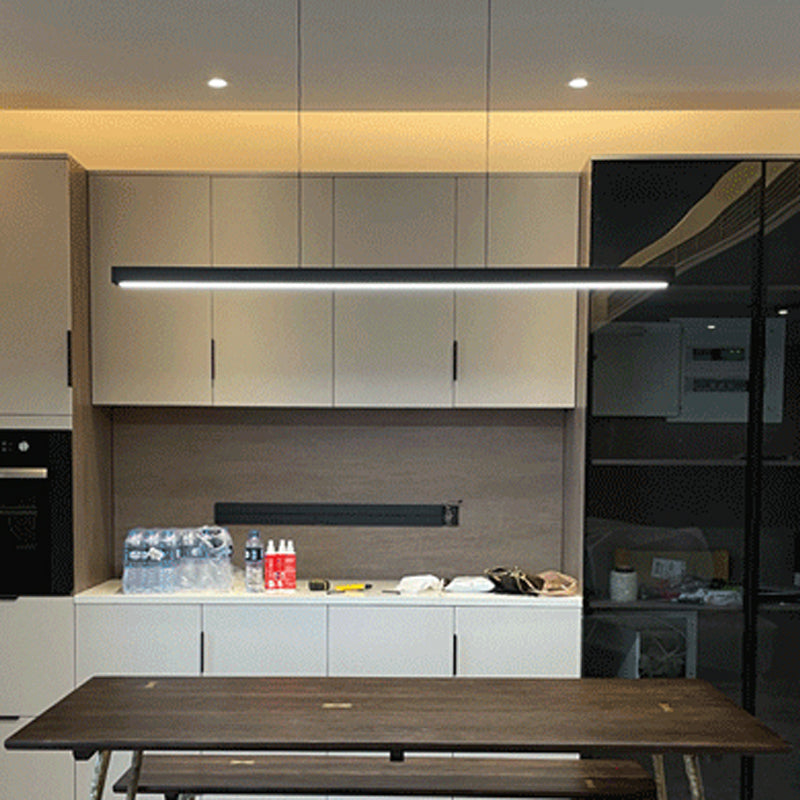 Lámpara de lámpara de techo nórdica LED moderno Luz lineal largo para comedor para comedor