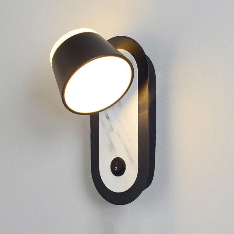 Moderne 1 leichte LED -Wandleuchten Metall Drehwandmontiertes Licht für Bett