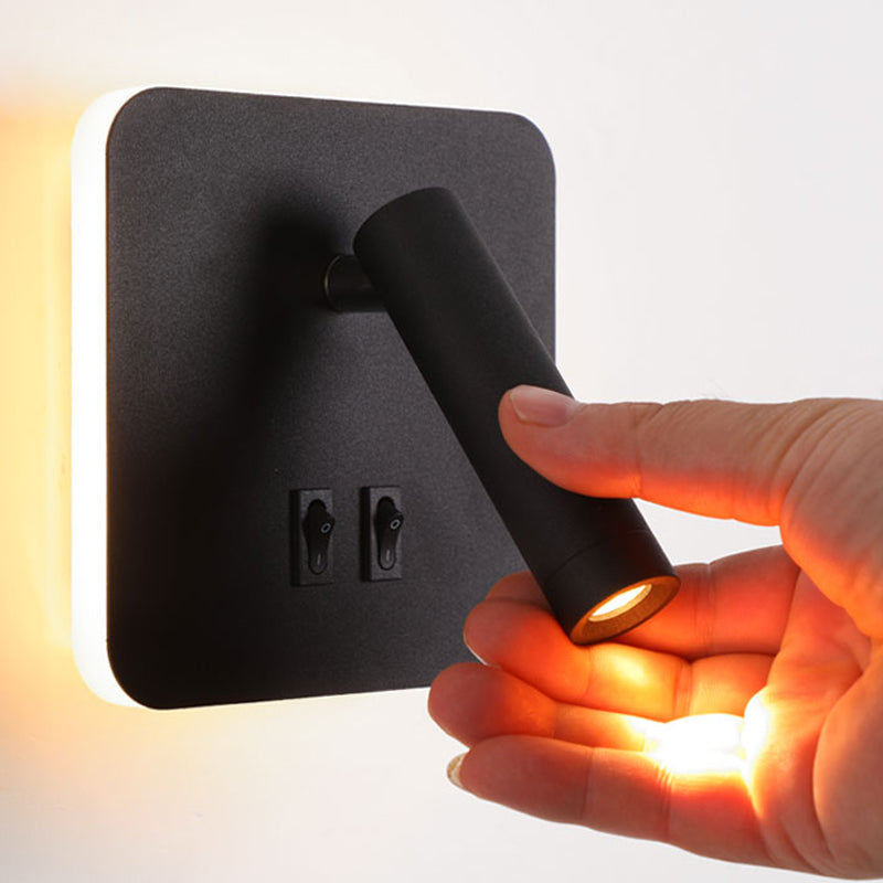 Eisenwandleuchten moderne zwei leichte Wandmontage -Leselampe für Bett