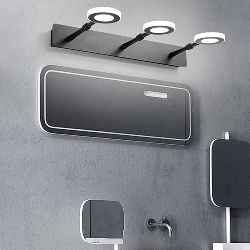 Modern Simple Mirror Lamp Fixture LED Round Makeup Mirror Lamp for Bathroom Toilet