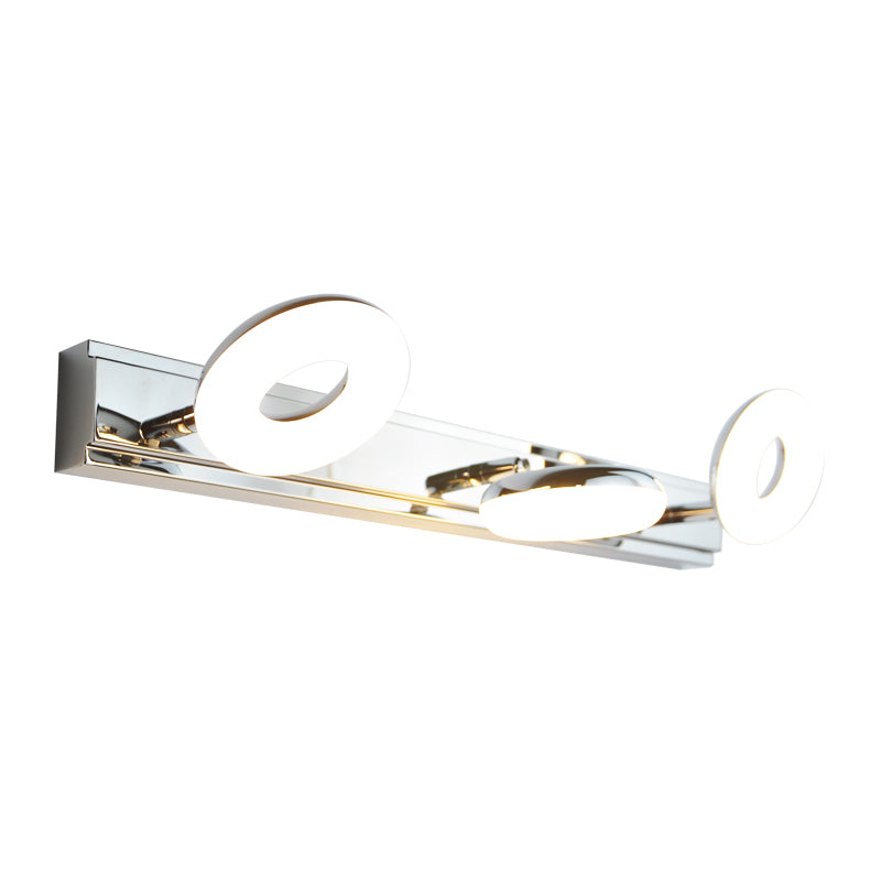 Lámpara de espejo simple moderno lámpara de espejo de acero inoxidable de acero inoxidable luz de espejo de maquillaje ajustable para baño
