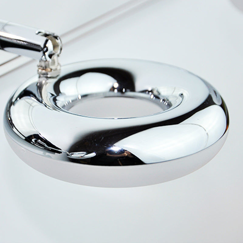 Lámpara de espejo simple moderno lámpara de espejo de acero inoxidable de acero inoxidable luz de espejo de maquillaje ajustable para baño