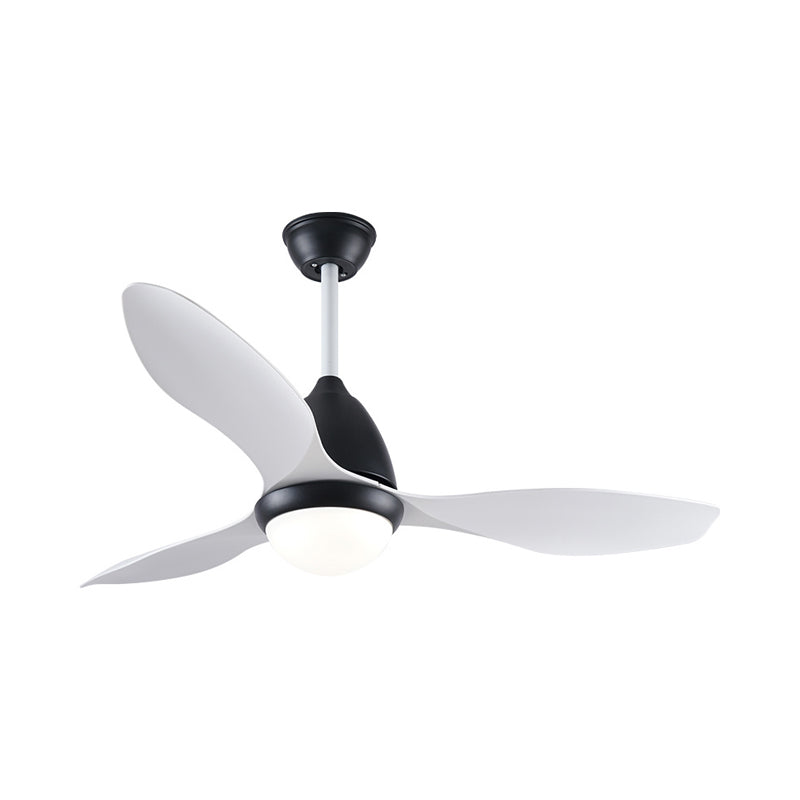 Black Dome Semi Flush Mount Modern Metallic LED Costa colgante Luz con 3 cuchillas blancas, 48 ​​"de ancho