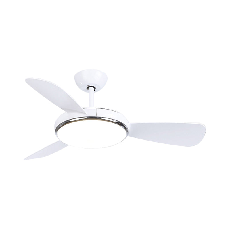 42 "W LED ACRYLIC ACRYLIC Ventilador Modernista Modernista Redonda Redonda Sala de estar Semi Flush Lámpara con 3 cuchillas