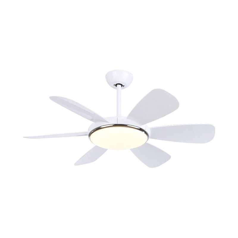 Acrílico Círculo colgante Pense Light Modernismo dormitorio 6 lámpara de semi descarga LED en blanco, 42 "de ancho