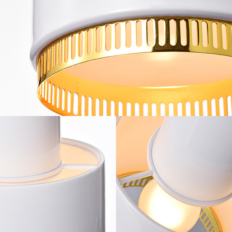 Modern Artistic Single Pendant Light Electroplate Metal Hanging Lamp with Iron Shade