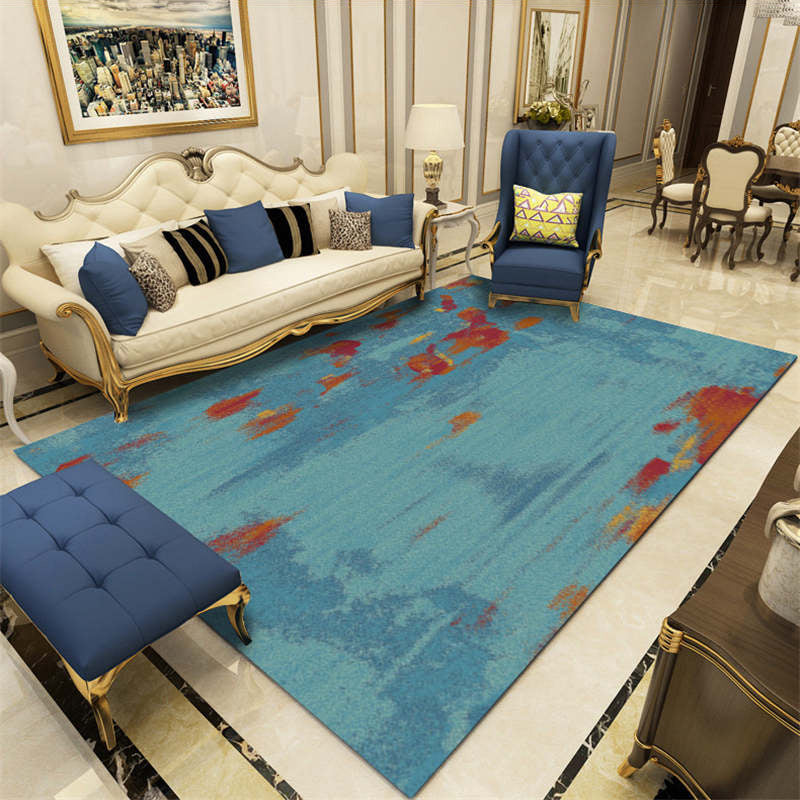 Funky polyester tapijt Modern Plant Print Area Tapijt Woonkamer Tapijt met niet-slipachter