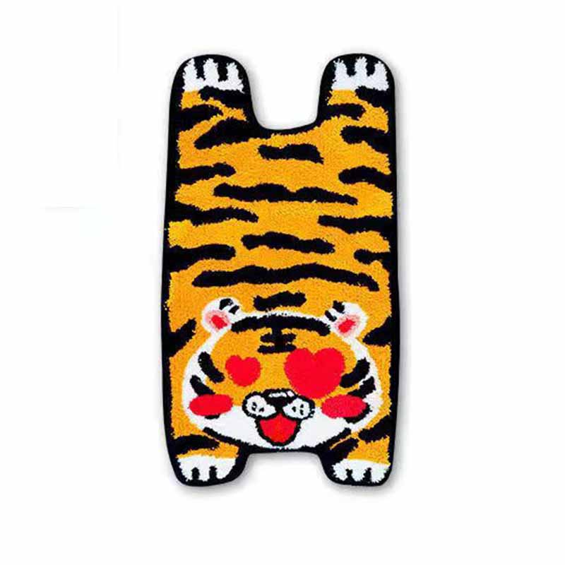 Funky tijgerpatroon Tapijt Polyester Area Rug vlekbestendig binnen tapijt voor woningdecoratie