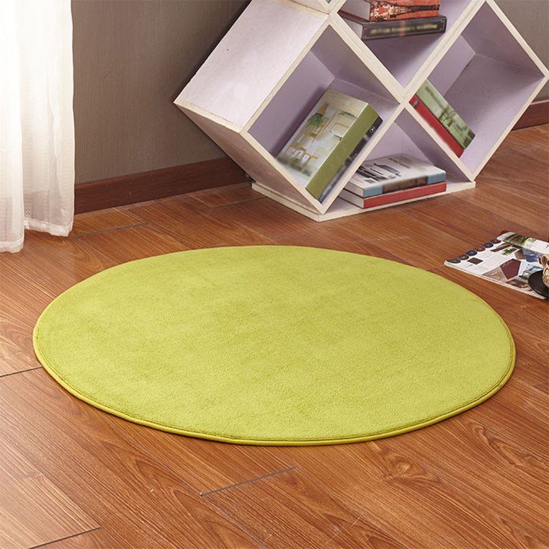 Tapis moderne à shag ordinaire rond Polyester tapis intérieur