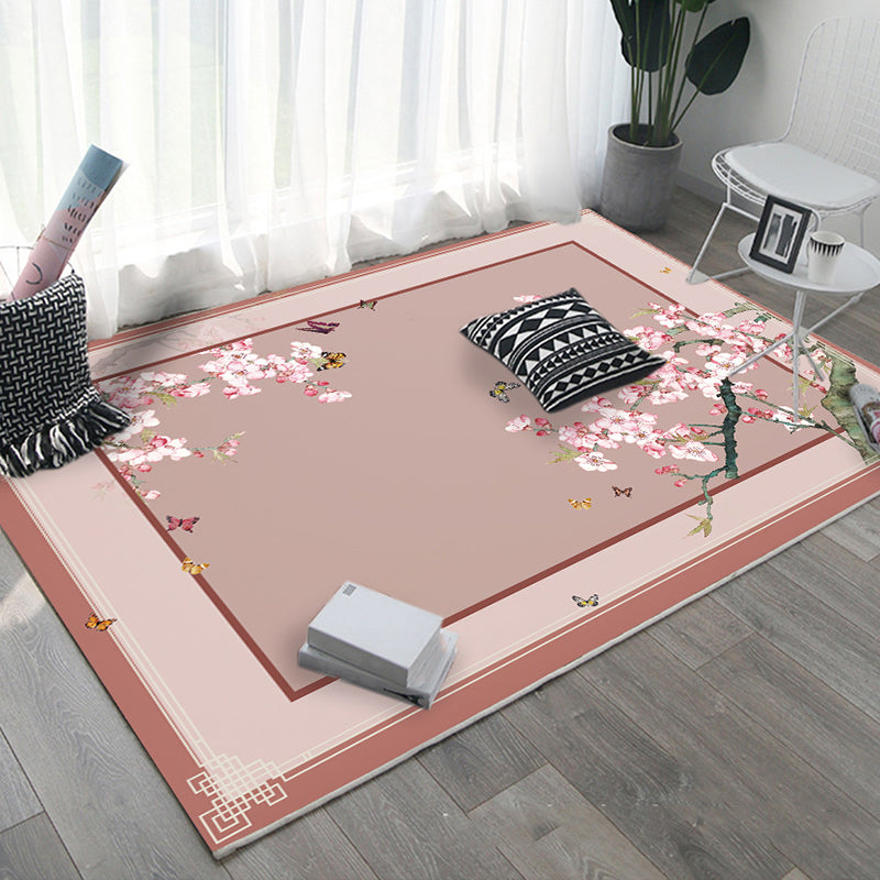 Modern bloempatroon Tapijt Polyester Gebied Tapijt niet-slip ruggebied Tapijt voor woonkamer
