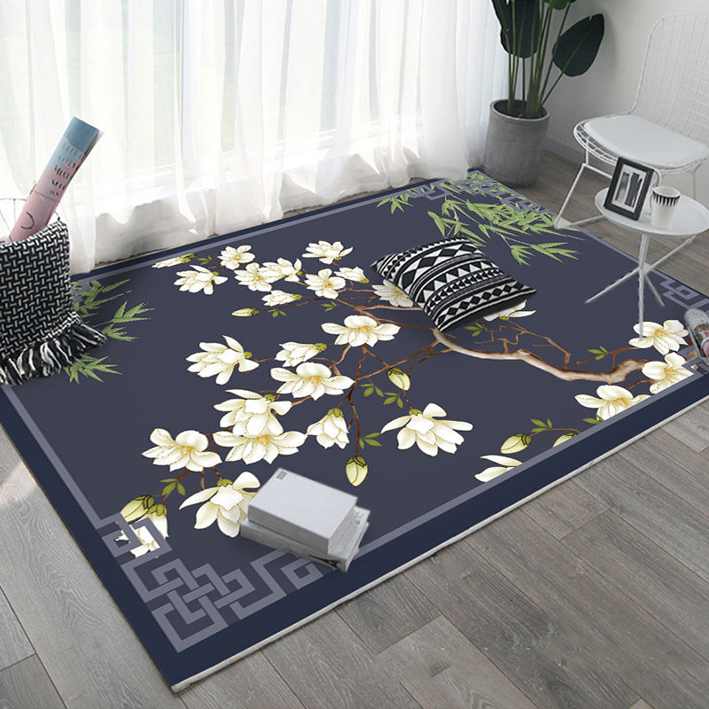 Modern bloempatroon Tapijt Polyester Gebied Tapijt niet-slip ruggebied Tapijt voor woonkamer