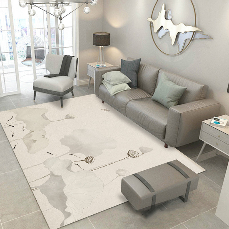 Modern bloempatroon Tapijt Polyester Gebied Tapijt niet-slip ruggebied Tapijt voor woonkamer