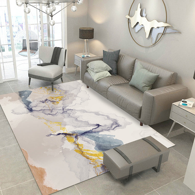 Modern bloempatroon Tapijt Polyester Gebied Tapijt niet-slip ruggebied Tapijt voor woonkamer