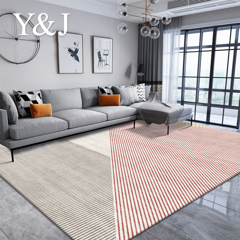 Donkergroene moderne tapijt polyester geometrie tapijt wasbaar tapijt voor woningdecoratie