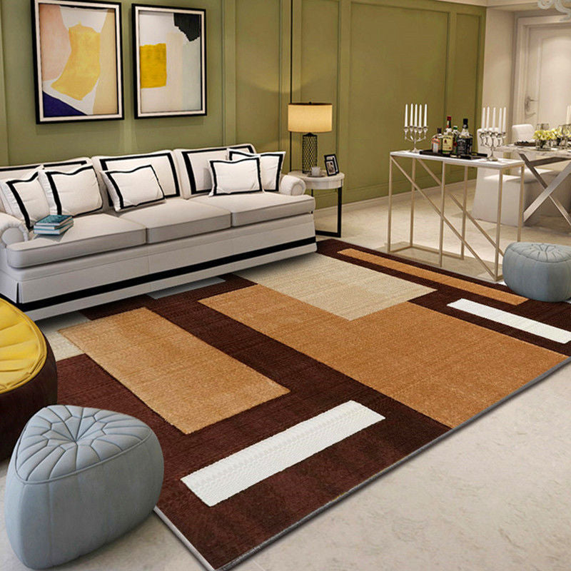 Grijs zwart grafisch tapijten polyester modern tapijt vlekbestendig vloerkleed voor woningdecoratie