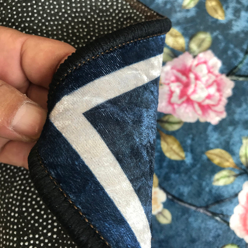 Stijlvol rood gebied Rug bloempatroon polyester gebied tapijt vlekbestendig vloerkleed voor slaapkamer