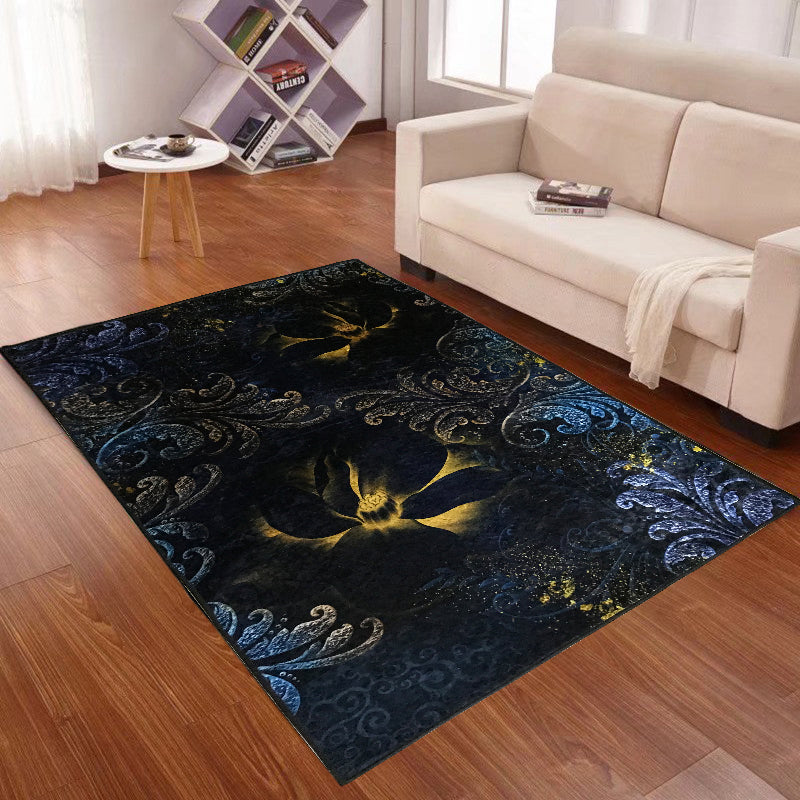 Stijlvol rood gebied Rug bloempatroon polyester gebied tapijt vlekbestendig vloerkleed voor slaapkamer