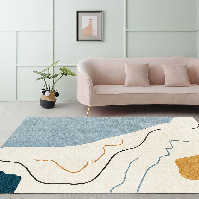 Prachtig tapijt Modern contrastpaneel Tapijtpolyester tapijt met niet-slipachter