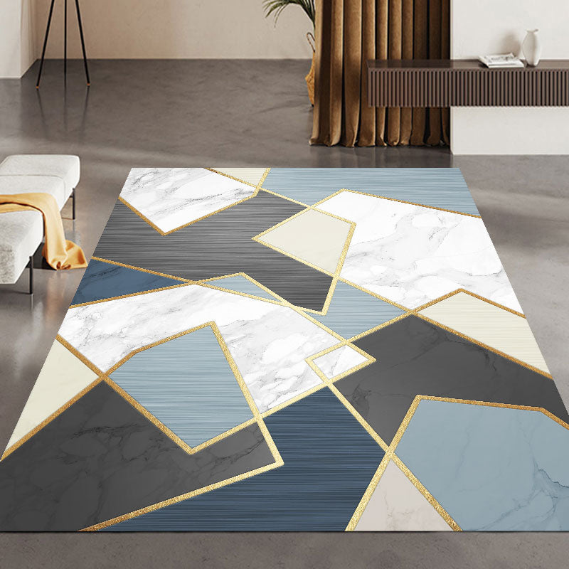 Prachtig tapijt Modern contrastpaneel Tapijtpolyester tapijt met niet-slipachter