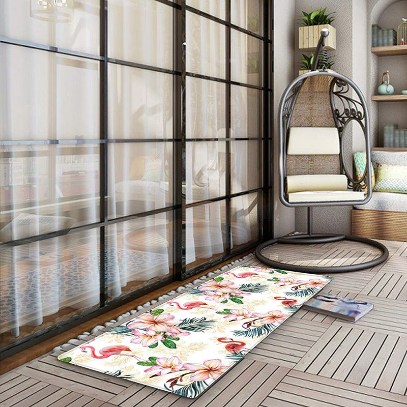Modern FlamingoS Patroon Tapijt PVC binnen Tapijt niet-slip achterste ruggebied tapijt voor woningdecoratie