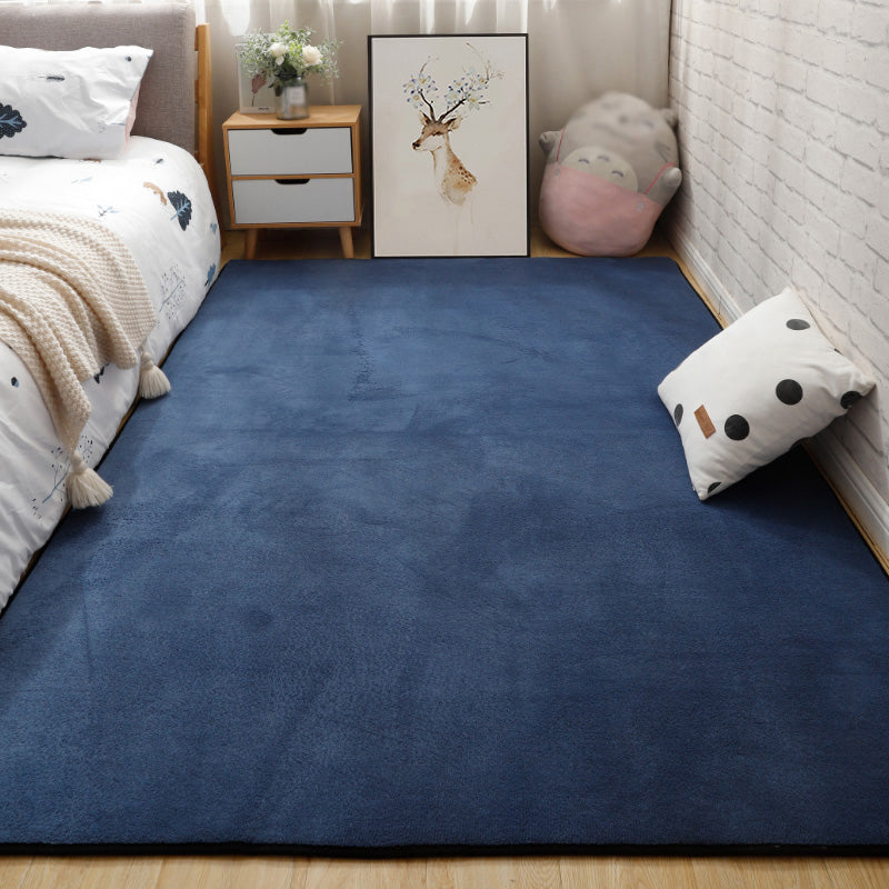 Simplicity Area Rug Modern Plain Area Carpet Polyester Stain Resistant Carpet for Living Room