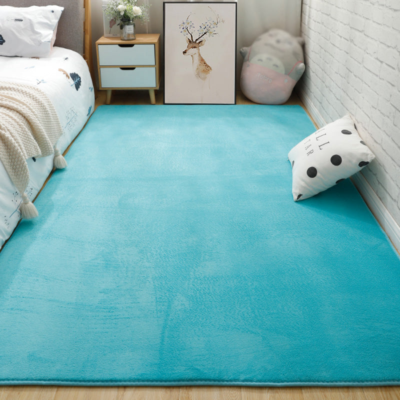 Simplicity Area Rug Modern Plain Area Carpet Polyester Stain Resistant Carpet for Living Room
