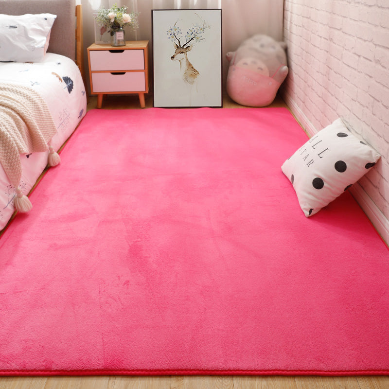 Simplicity Area Rug Modern Plain Area Carpet Polyester Stain Resistant Carpet for Living Room