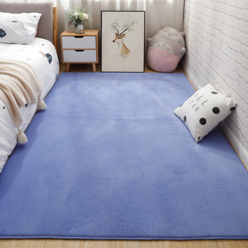 Simplicity Area Rug Modern Plain Area Carpet Polyester Stain Resistant Carpet for Living Room
