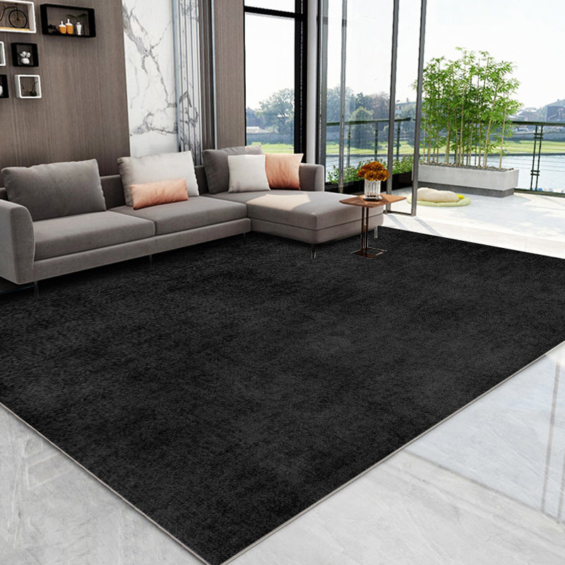 Contemporary Solid Shag Indoor Carpet Polyester Rug Pet Friendly Area Rug for Home Decoration