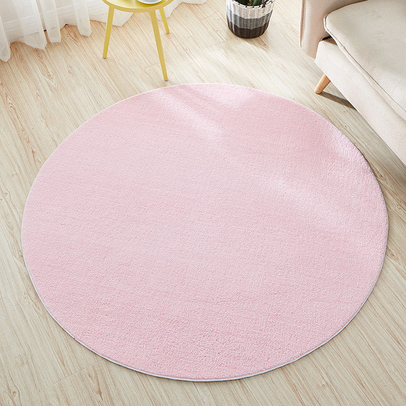 Ronde gewone shag tapijt polyester casual binnen tapijt niet-slip achterste ruggengiert tapijt voor woonkamer