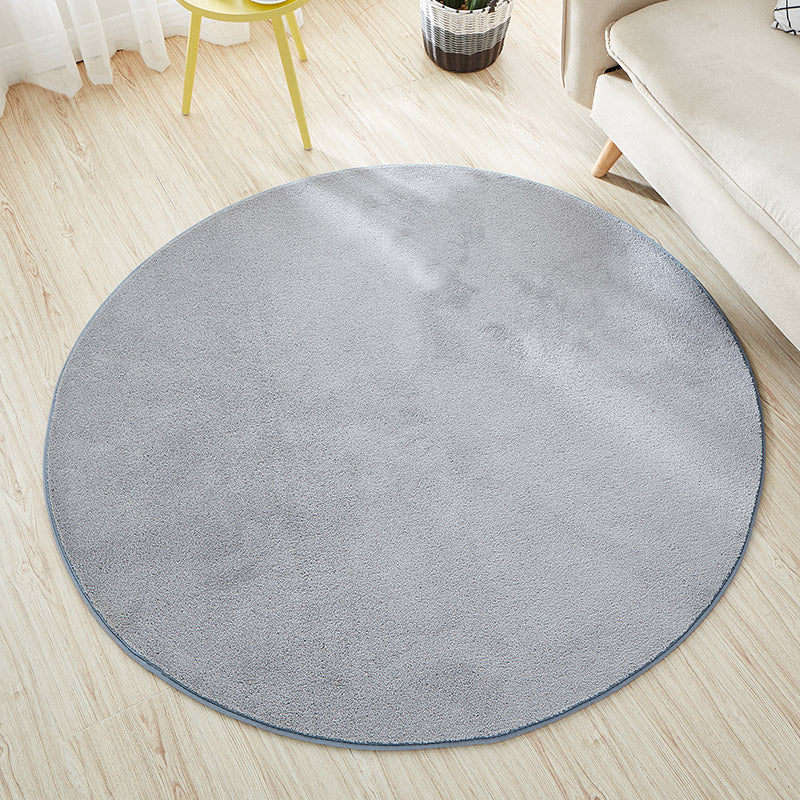 Ronde gewone shag tapijt polyester casual binnen tapijt niet-slip achterste ruggengiert tapijt voor woonkamer