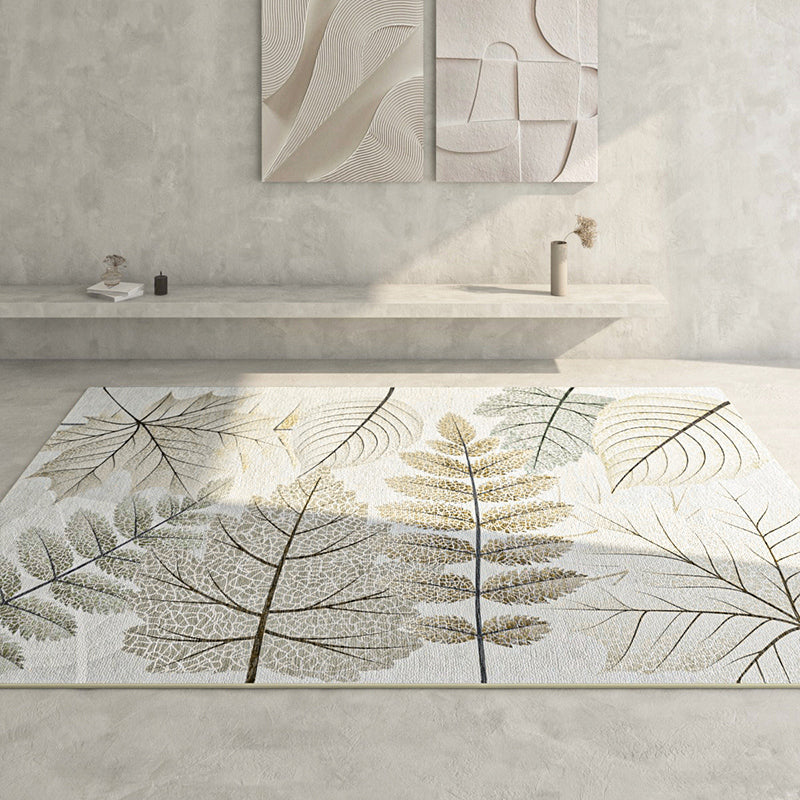 Beige moderne binnenvleed tapijten polyester vlinderdapperig wasbaar vloerkleed voor woningdecoratie