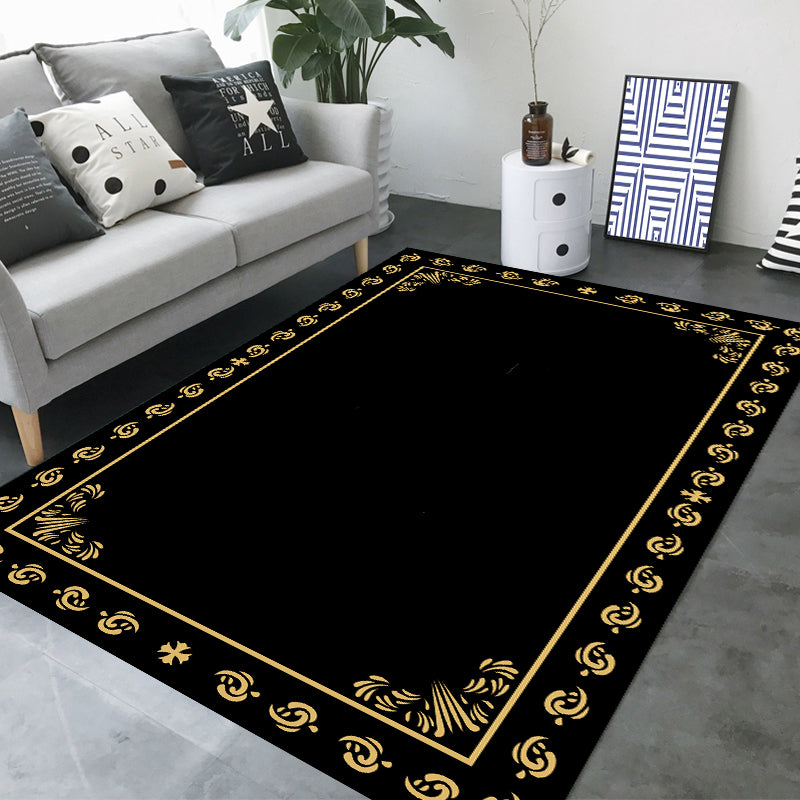 Gray Modern Rug Blending Circle Indoor Rug Stain Resistant Rug for Living Room