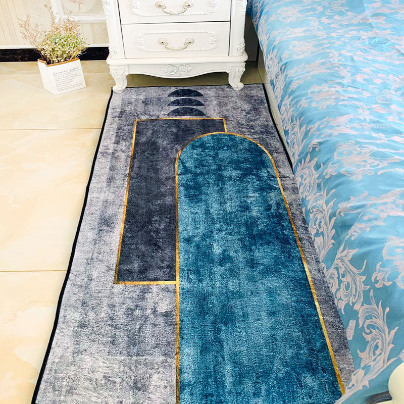 Goud Modern tapijt Blending Grafisch tapijt Niet-slip achterstapijt tapijt voor woonkamer