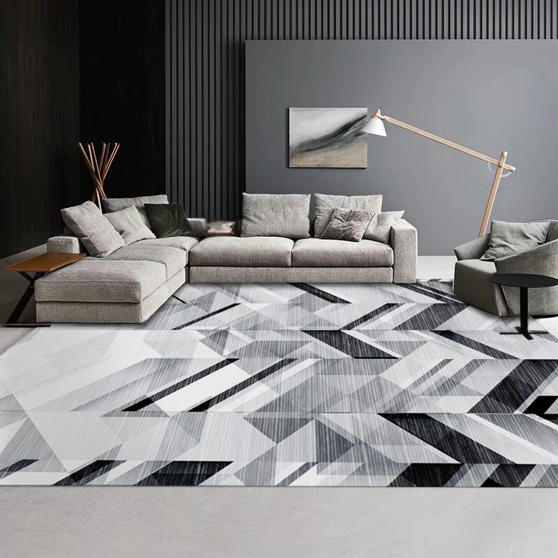 Eigentijds tapijt abstract patroon indoor tapijt vlek resistent polyester gebied tapijt voor woonkamer