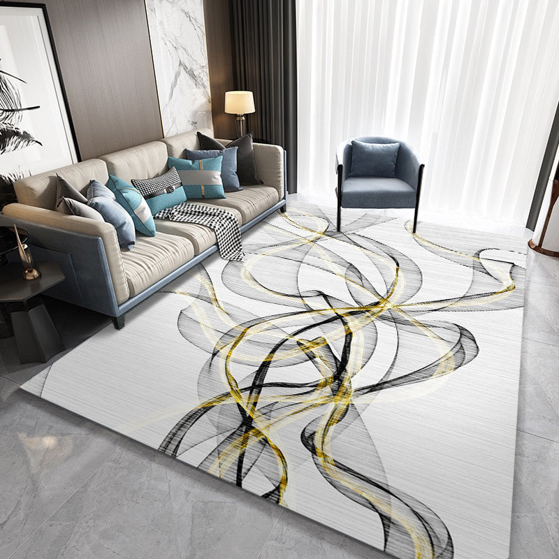Eigentijds tapijt abstract patroon indoor tapijt vlek resistent polyester gebied tapijt voor woonkamer