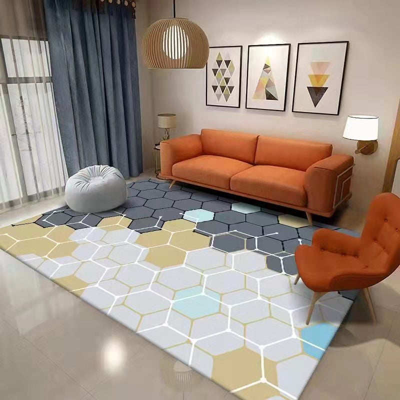 Prachtig tapijt Modern Area Rug Polyester Stain Resistent Washable Area Rug voor woonkamer