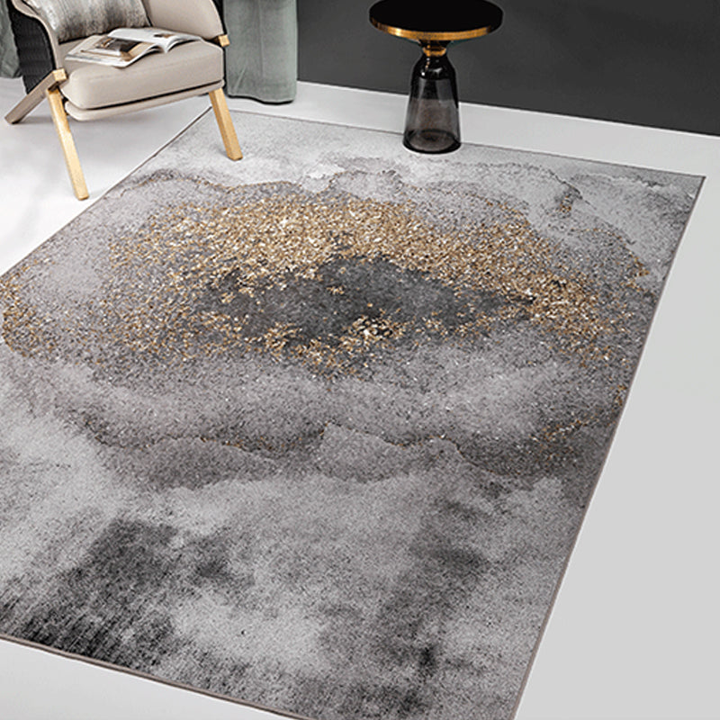 Grijze tonen wasbaar tapijt trendy polyester gebied tapijt vlekbestendig tapijt voor woonkamer