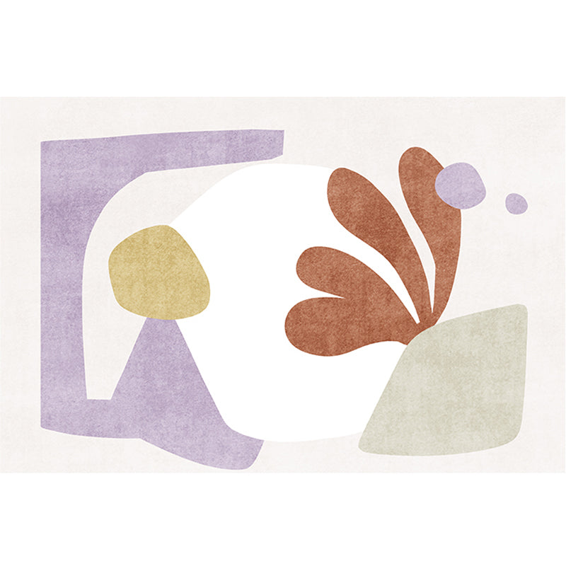 Licht paars modern tapijt polyester kleur klontdekpervlak tapijt wasbaar tapijt voor salon